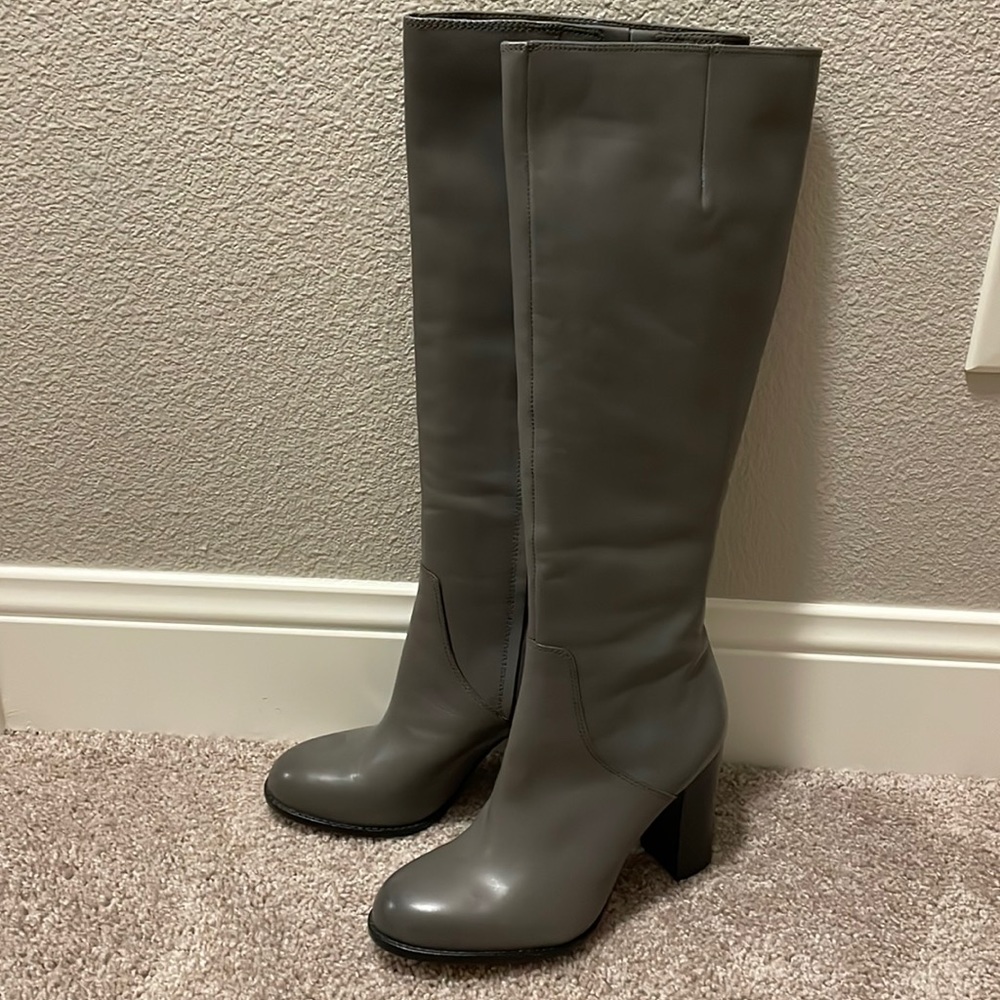 NWT Sam Edelman Regina tall gray leather boots 7.5